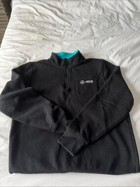 Mercedes AMG Petronas Black Jacket with Teal Trim